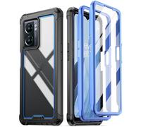Poetic Guardian Series Coque conçue pour Nord N300 5G, coque hybride antichoc intégrale avec protection d'écran intégrée, bleu/transparent