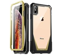 Poetic Guardian Series Coque de protection antichoc intégrale pour iPhone Xs Max avec protection d'écran intégrée Doré