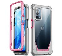 Poetic Guardian Series Coque intégrale hybride antichoc avec protection d'écran intégrée pour OnePlus Nord N200 5G Rose