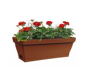 POETIC-Jard Roméo avec soucoupe clipsée et support métal - Terre cuite