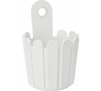 Poétic LANDHAUS MINI Fässchen, Pflanzkübel, Übertopf, Blumentopf, Küche, Garten, Kunststoff, Weiß, Ø 6.5 cm, 518105