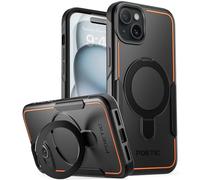 Poetic Neon MagPro Coque conçue pour iPhone 15 Plus 5G 6,7", compatible avec MagSafe, double couche, robuste, résistante aux chocs, anneau magnétique, noir