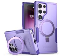 Poetic Neon MagPro Coque conçue pour Samsung Galaxy S23 Ultra / S22 Ultra 5G 6,8", compatible avec MagSafe, double couche de protection robuste et résistante aux chocs, anneau magnétique, violet