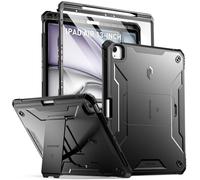 Poetic Revolution Coque conçue pour iPad Air 13 (2024) / iPad Pro 12.9 (2022) / iPad Pro 12.9 (2021), coque de protection intégrale robuste antichoc avec béquille et protecteur d'écran intégré, noir