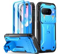 Poetic Revolution Coque pour Google Pixel 10/10 Pro 5G, protection d'écran intégrée, fonctionne avec identification des empreintes digitales, 2 cadres avant, coque intégrale antichoc avec béquille