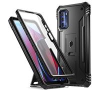 Poetic Revolution Coque pour Motorola Moto G Stylus 2022, [testé contre les chutes de 1,8 m] Coque de protection intégrale robuste double couche antichoc avec béquille et protection d'écran intégrée, noir