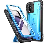 Poetic Revolution Coque pour Motorola Moto G Stylus 5G 2023 [Ne convient pas à la version 4G], [testée contre les chutes de 6 m], coque intégrale robuste antichoc avec béquille et protecteur d'écran intégré, bleu clair