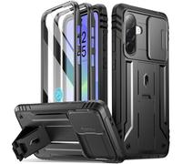Poetic Revolution Coque pour Samsung Galaxy A36 5G, coque d'appareil photo coulissante, protecteur d'écran fonctionne avec identification d'empreintes digitales, coque de téléphone robuste et