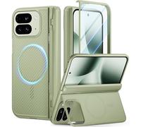 Poetic Revolution Flex Coque pour Google Pixel 10 Pro Fold, béquille pliable, protection de charnière, compatible avec MagSafe, coque fine et pliable avec protecteur d'écran intégré, vert