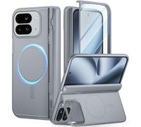 Poetic Revolution Flex Coque pour Google Pixel 10 Pro Fold, béquille pliable, protection de charnière, compatible avec MagSafe, coque fine et pliable avec protecteur d'écran intégré, bleu clair