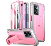 Poetic Revolution Series Coque intégrale pour OnePlus Nord N300 5G avec béquille et protection d'écran intégrée Rose