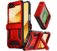 Poetic Spartan Coque intégrale pour Samsung Galaxy Z Flip 6 5G (2024) et Galaxy Z Flip 7 FE 5G (2025), avec béquille, protection d'écran intégrée, protection de charnière, testée contre les chutes de