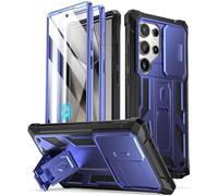 Poetic Spartan Coque pour Galaxy S24 Ultra 6,8", Coque d'appareil Photo coulissante, Protecteur d'écran Fonctionne avec Identification d'empreintes digitales Coque de téléphone S24 Ultra de qualité