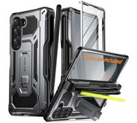 Poetic Spartan Coque pour Galaxy Z Fold 6, [Protection de charnière] [Béquille] [Compatible avec les stylos Fold 3/4/5/6 S] Coque de protection intégrale robuste avec porte-crayon, protecteur d'écran,