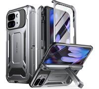 Poetic Spartan Coque pour Google Pixel 9 Pro Fold 5G, Protection de Charnière, Béquille, Qualité Mil, Coque Antichoc Intégrale avec Protecteur d'Écran Intégré, Métal