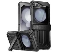 Poetic Spartan Coque pour Samsung Galaxy Z Flip 5 5G (2023), [béquille] [protection des charnières] [testée contre les chutes de qualité mil], coque de protection intégrale robuste antichoc avec