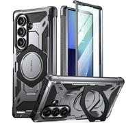 Poetic Spartan Coque pour Samsung Galaxy Z Fold 7, protection de charnière, anneau magnétique réglable, protection d'écran intégrée, compatible avec MagSafe, coque de téléphone intégrale robuste