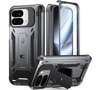 POETIC Spartan Étui pour Google Pixel 10 Pro Fold, protection des charnières, support, protection militaire, coque intégrale résistante aux chocs avec protection d'écran intégrée, gris métallisé