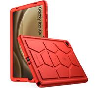 Poetic TurtleSkin Coque compatible avec Galaxy Tab A9 Plus + 11" 2023, coque en silicone résistante aux chocs et aux chutes, adaptée aux enfants, rouge