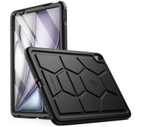 Poetic TurtleSkin Coque en Silicone conçue pour iPad Air 11" M2 2024 Uniquement, résistante aux Chocs et aux Chutes, adaptée aux Enfants, Noir