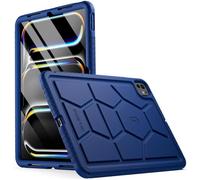 Poetic TurtleSkin Coque en silicone pour iPad Pro 11" 2024 M4 5e génération, résistante aux chocs, robuste, adaptée aux enfants, protection contre les chutes, bleu marine