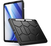 Poetic TurtleSkin Coque en silicone pour OnePlus Pad Go 2 12,1" (2025), résistante aux chocs, robuste, adaptée aux enfants, protection contre les chutes, avec fente pour stylo, noir