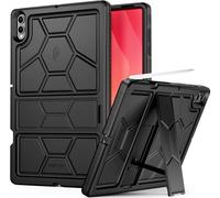 Poetic TurtleSkin Coque en silicone pour Samsung Galaxy Tab S11 Ultra (version 2025) 14,6" avec béquille et porte-stylo S, résistante aux chocs et aux chocs, adaptée aux enfants, noir