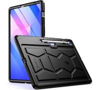Poetic TurtleSkin Coque pour Samsung Galaxy Tab S10 FE Plus (version 2025) 13" avec porte-stylo S, coque de protection en silicone résistante aux chocs pour enfants, noir