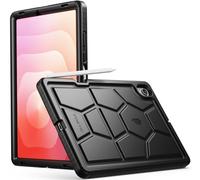 Poetic TurtleSkin Coque pour Galaxy Tab S11 (version 2025) 11" avec porte-stylo S, coque de protection en silicone résistante aux chocs pour enfants, noir