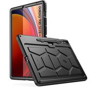Poetic TurtleSkin Coque pour Samsung Galaxy Tab S9 FE+ Plus (Version 2023) 12,4", Protection avec Support pour S-Pen, Anti-Choc en Silicone Robuste, Convient aux Enfants, Noir