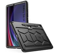 Poetic TurtleSkin Coque pour Samsung Galaxy Tab S9 (Version 2023) 11", Protection avec Support pour S-Pen, Anti-Choc en Silicone Robuste, Convient aux Enfants, Noir