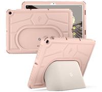 Poetic TurtleSkin Series Coque en silicone résistante aux chocs pour tablette Google Pixel 11" (2023) - Résistante aux chocs et aux chutes - Rose
