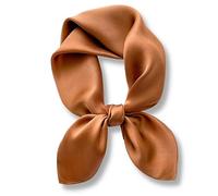 PoeticEHome Carré en Soie de Mûrier 100% Unie - Écharpe Naturelle 68x68cm avec Étui Cadeau (Collection Monochrome)