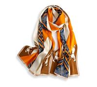 PoeticEHome Écharpe Longue en Soie de Mûrier 100% - Châle Foulard Femme | Emballage Cadeau (170x53cm)