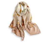 PoeticEHome Écharpe Longue en Soie de Mûrier 100% - Châle Foulard Femme | Emballage Cadeau (170x53cm)