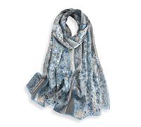 PoeticEHome Écharpe Longue en Soie de Mûrier 100% - Châle Foulard Femme | Emballage Cadeau (170x53cm)