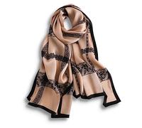 PoeticEHome Écharpe Longue en Soie de Mûrier 100% - Châle Foulard Femme | Emballage Cadeau (170x53cm)