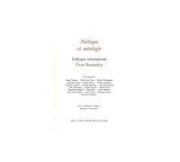 Poétique et ontologie - Yves Bonnefoy - William Blake - broché - Essai