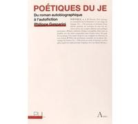 Poétiques du je Philippe Gasparini (Auteur)