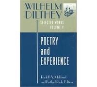 Poetry and Experience, Selected Works/Wilhelm Dilthey, Vol 5 Wilhelm Dilthey (Auteur)