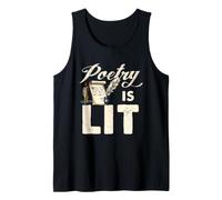 Poetry is Lit Poet Writer Citation d'humour littéraire Débardeur