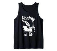 Poetry is Lit Poet Writer Citation d'humour littéraire Débardeur