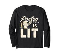 Poetry is Lit Poet Writer Citation d'humour littéraire Manche Longue