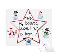 Poetry Were We Only White Birds Tapis de souris Motif bonhomme de neige