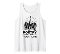 Poetry Will Save Your Life Poète Writer Spoken Word Author Débardeur