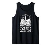 Poetry Will Save Your Life Poète Writer Spoken Word Author Débardeur