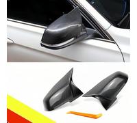 POETRYXIAO Coque de rétroviseur de voiture compatible avec B-MW Série 1 F20 F21/2 F22 F23 F87/Série 3 F30 F31 F34/Série 4 F32 F33 F36/i3 I01/X1 E84, convient pour le tuning (fibre de carbone)
