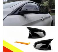 POETRYXIAO Coque de rétroviseur de voiture compatible avec B-MW Série 1 F20 F21/2 F22 F23 F87/Série 3 F30 F31 F34/Série 4 F32 F33 F36/i3 I01/X1 E84, convient pour le tuning (noir brillant)