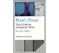 Poet's Prose, Cambridge Studies in American Literature and Culture Stephan Fredman (Auteur)