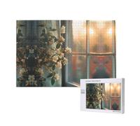 Poezjzw All Lights On Fire Puzzle classique en bois 1000 pièces Décoration d'intérieur moderne Jeu intellectuel 75 x 50 cm